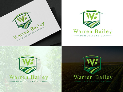 Agriculture logo Design. Natural landscape logo. WB Text logo. branding graphic design logo logo maker minimalist modern fonts for logos professional logo