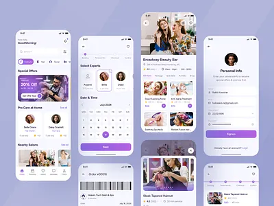 BlissBo Beauty & Wellness App app design beauty app booking app home service booking ios app design mobile app ondemand service parlour app salon app salon appointment app salon booking spa app ui uiux ux wellness app