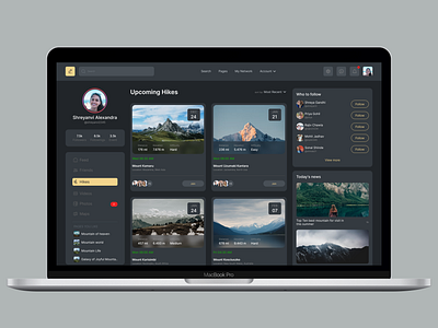 Web App for Hikers get inspiration from @uisupply ui