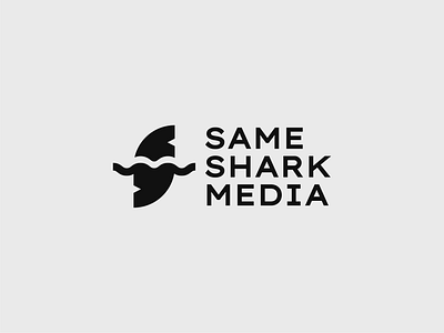 Letter S Shark Fins: Same Shark Media brand identity branding dual meaning logo logo magazine media ocean shark shark fin