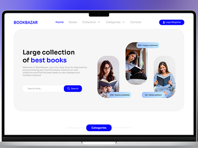 Book shopping website landing page branding creative ui figma figma design graphic design landing page ui uidesign uiux user experience user interface ux