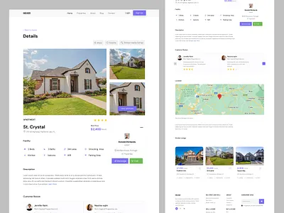Real-Estate Details Page company creative details page home page junaki morden real estae real estate website rel web page relestae uiux design website