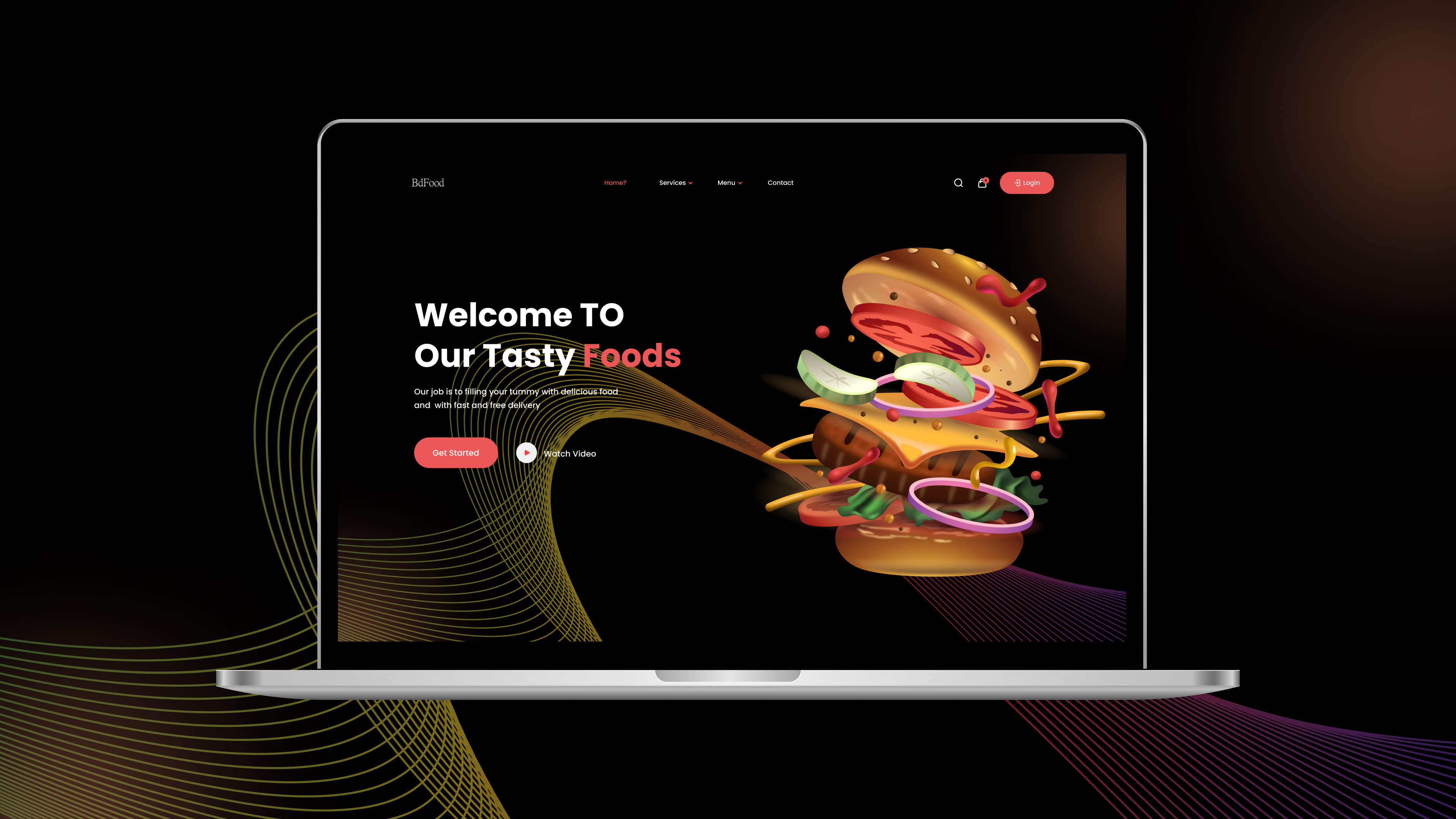 Food order Website Design 🍕 burger delivery app ecommerce food food and drink food delivery food delivery landing page food delivery service food order landingpage pizza app ui uiux web design website