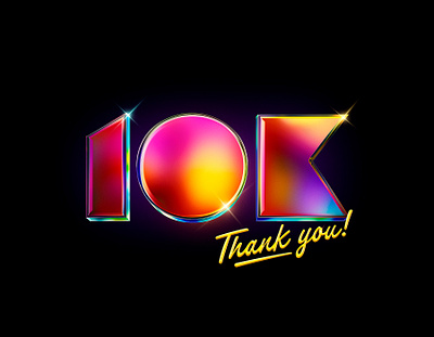 10K 3d animation artwork brand identity branding chrome chrome illustration chrome type digital art graphic design illustration jeffrey dirkse lettering letters logo minimal motion graphics print vector visual identity