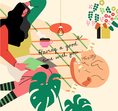 小园素作品 | 餐巾纸插画设计 design flat illustration vector