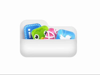 Folder 📁 3d animation app icon art candy framer graphic graphic design icon illustration ui vector