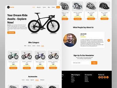 Clean & Simple Bike Shop Landing Page bike e commerce figma landing page design ui ui design ui ux ux web design website landing page
