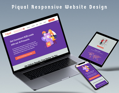 Piqual Responsive Website Design advertising brand identity branding design designer figma graphic design illustration logo responsive ui uiux web design website