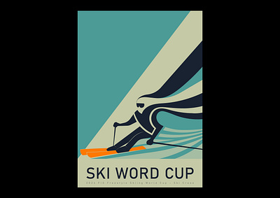 SKI WORLD CUP graphic design ski sport