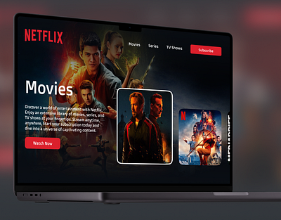 Netflix Landing Page advertising animation brand identity branding design designer figma graphic design illustration landing page logo netflix ui uiux web design website