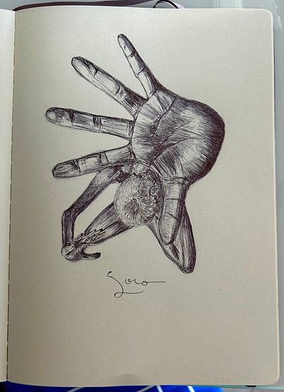 Ballpen Hands 🙌🏻 ballpen design drawing hand hands illustration sketch