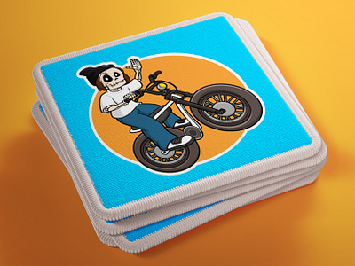 Cartoon Bicycle Skeleton | Cute cartoon skeleton character animation beycele branding cartoon skeleton cute cartoon skull character cute skeleton design draw skeleton drawing fiverr gerdoo graphic design happy skeleton illustration logo skeleton character skeleton on bicycle skull riding vector