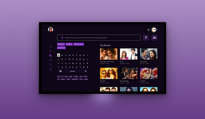 Zee 5 Search page - TV UI challenge design interface design search search ui streaming service television tv interface tv ui ui ux