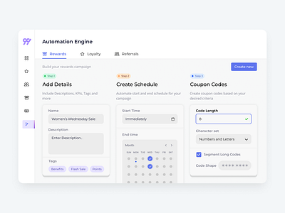 Campaign Automation Concept automation flow automation ui calendar customer dashboard dashboard minimal ui schedule ux ui ui ux ux design