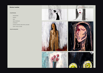 Daily UI - Artist's Portfolio artist artistsportfolio daily portfolio portfoliowebsite projects