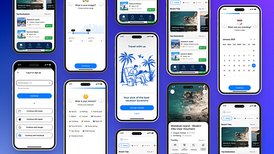 Travel app concept interactive mobile product design typography ui design ux design