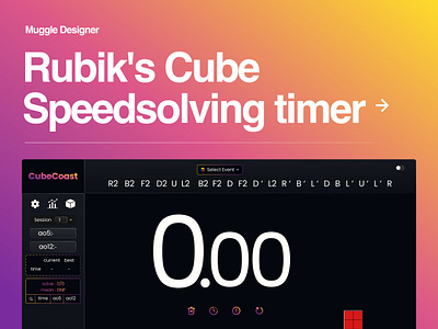 Rubiks Cube Speed-solving Timer 3d animation branding design graphic design illustration logo motion graphics ui vector