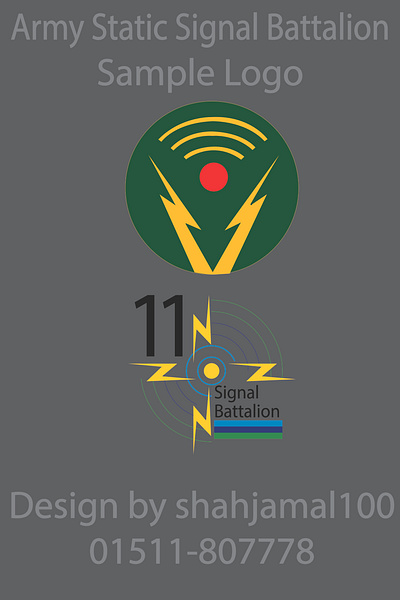 shahjamal100 Army Static Signal Battalion Logo & signal bgrade