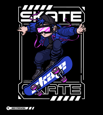 SKATE apparel design boy illustration brandidentity branding character design clothing design cyberpunk cyberpunk illustration design design custom graphic design illustration merch design merchandise skate skate illustration skateboard skaters sticker design tshirt design