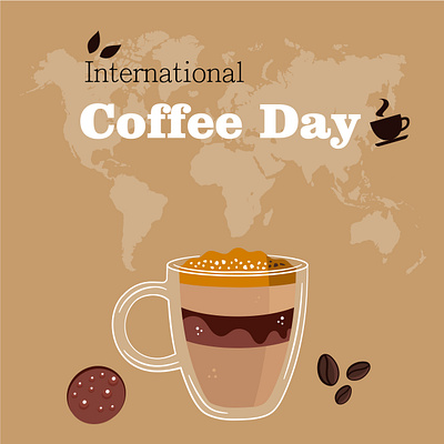 International Coffee Day branding graphic design holiday post social media vector