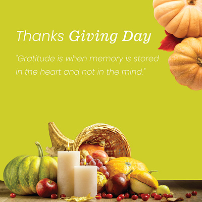 Thanks Giving Day branding graphic design holiday post social media