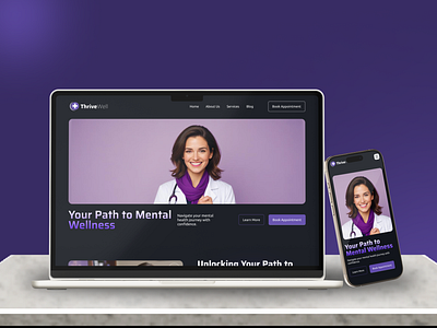 Website UI Design for Mental Wellness Clinic clinic hospital mental health ui website design