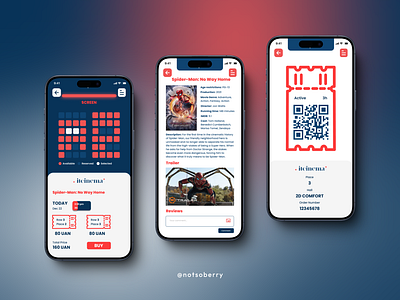 ITCINEMA — аpp for booking movie tickets (2021) app design booking booking app choice screen cinema cinema app design graphic design home screen main screen map screen mobile design movie movie booking tickets ui ui design uiux ux ux design