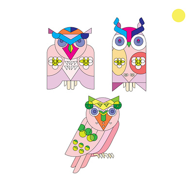 Flat Owl branding design graphic design illustration vector