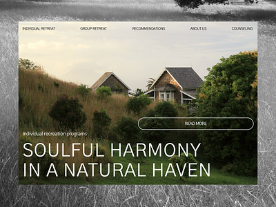 Retreat Website clean cleandesign figma harmony harmonydesign heaven minimalism rest retreat ui uidesign vector web webdesign