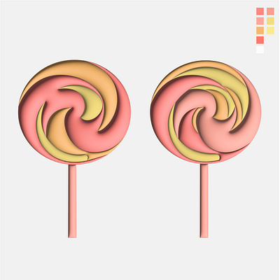 3D Lolipop 3d branding design graphic design illustration