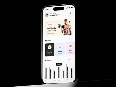 Fitness & Workout App app fintess fitness app fitness app design fitness club fitness mobile gym app healthy lifestyle mobile mobile app sport sport app sport app design sport mobile tracker training wellness workout workout app yoga