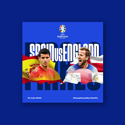 SPAIN VS ENGLAND (EURO FINAL) | Social Media Design graphic design social media design