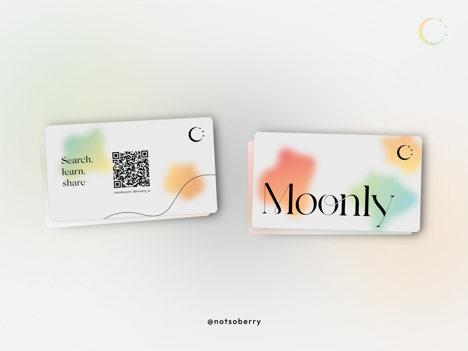 Example of MOONLY — business card (2022)