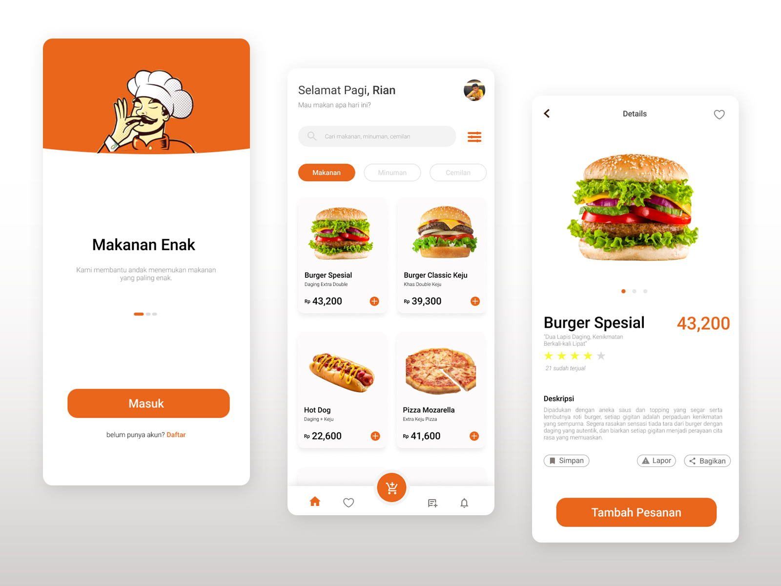 UI Food graphic design ui