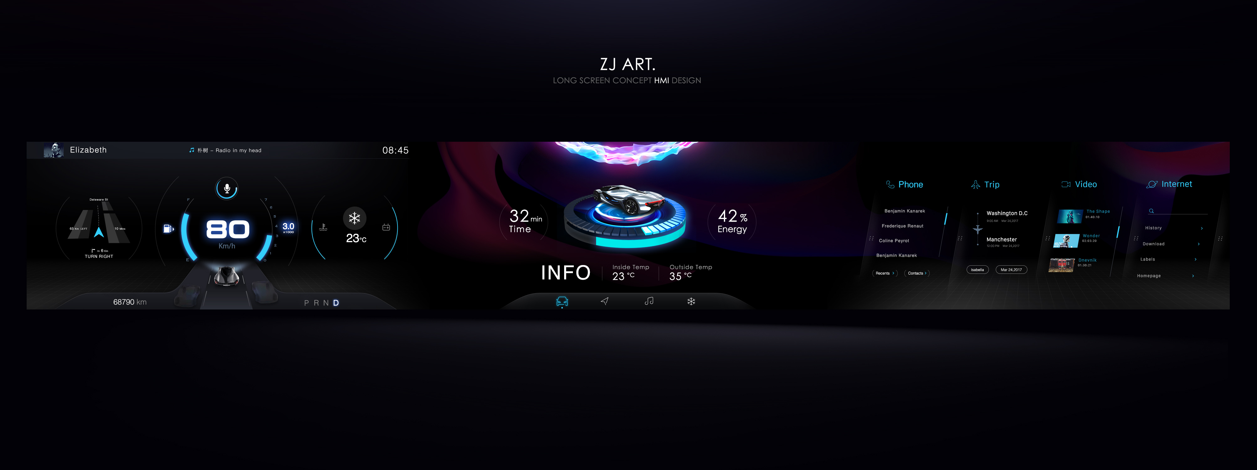 Long screen HMI design design graphic design hmi ui 概念