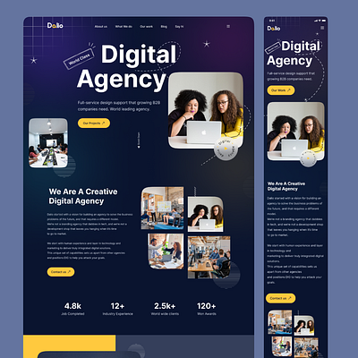 Digital Agency Website agency branding design development digital digital agency figma marketing mobile app sales ui uiux ux