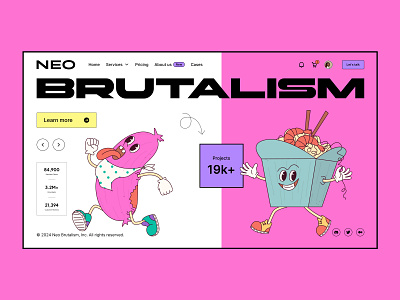 Neo brutalism brutalism design graphic design illustration marketing minimalism neo ui
