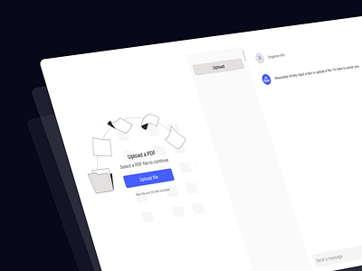 Document Analysis AI Chat ai chat desktop ml prototype ui ux website wireframes