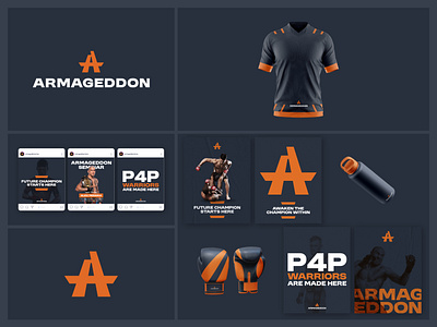Armageddon Visual Identity Design branding logo logo design marketing martial arts sports branding sports identity ui ux visual identity