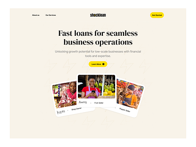 SME Lender Landing Page ui