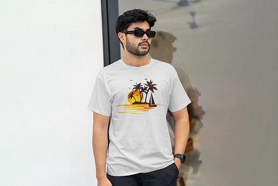 Beautiful sunset t-shirt design graphic design t shirt design