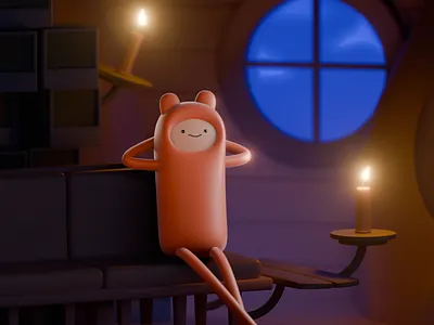 Fin the Human 3d adventure time adventuretime animation design fan art fanart fin illustration stylized