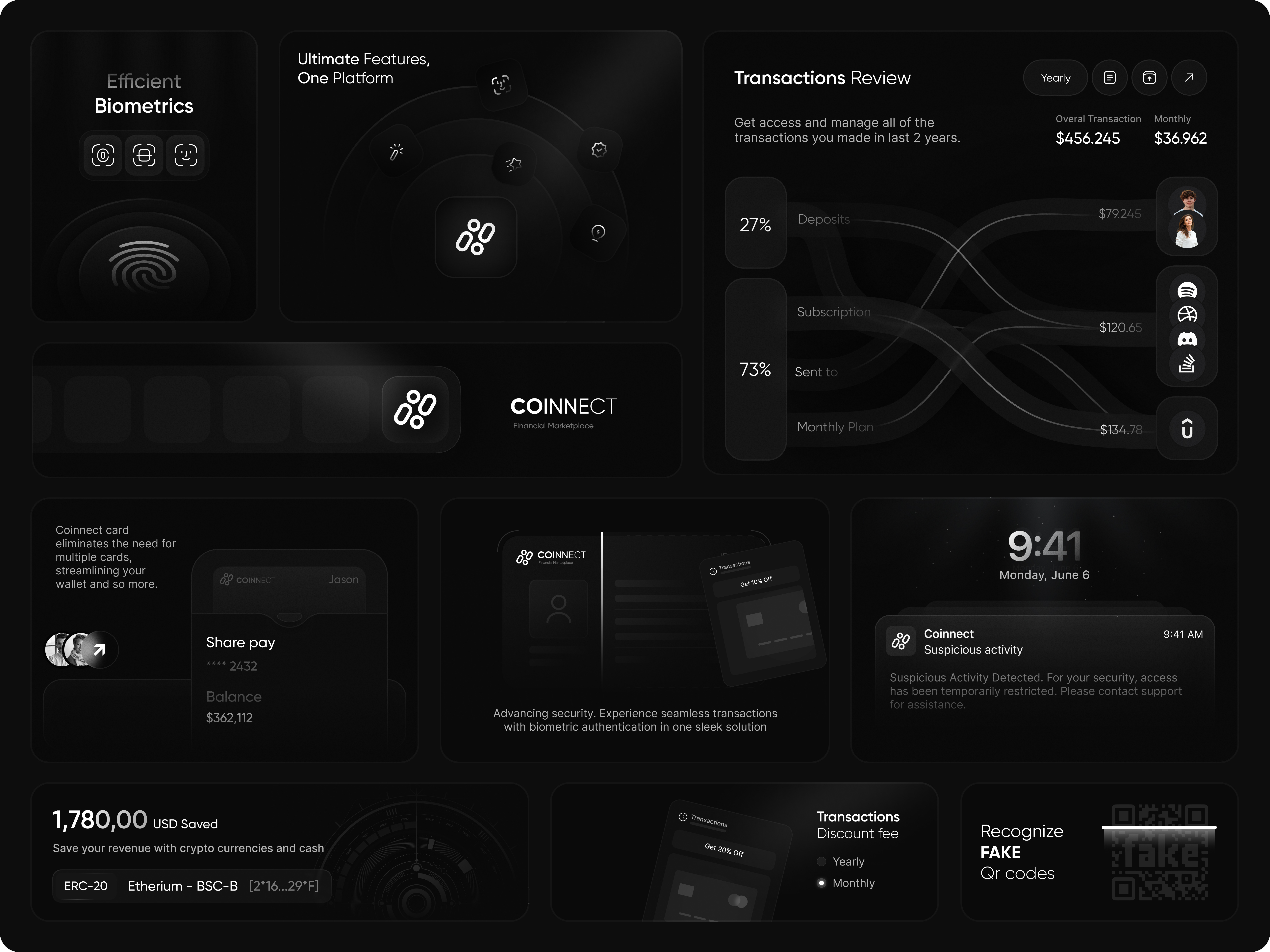 ✦ Coinnect - Financial Component animation bank component crypto financial invest motion graphics ui