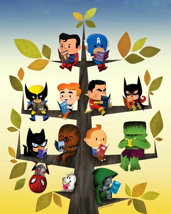 Read more comics! character design comics cute design illustration kawaii superhero tweedlebop