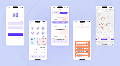 100! app finance application ui ux صفحه مدیریت کارت موجودی گرفتن