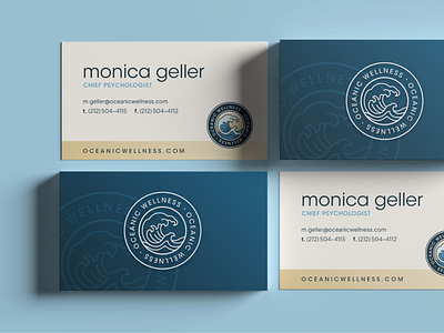 Oceanic Wellness Branding badge logo blue blue gold blues brand design brand designer branding gold japanese wave logo design logo designer wave