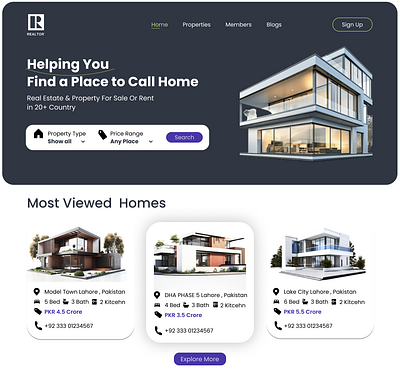 Real Estate UI Design