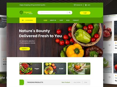 Grocery shopping website designing designing fruits fruits website green grocery shopping vegetable website vegetables web website website designing