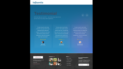 Testimonial and Footer Design