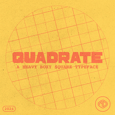 QUADRATE - A heavy boxy square typeface font fonts graphic design typeface typography